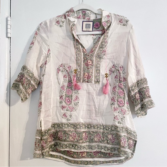Bell by Alicia Bell Tops - Bell by Alicia Bell Pink Floral Blouse
